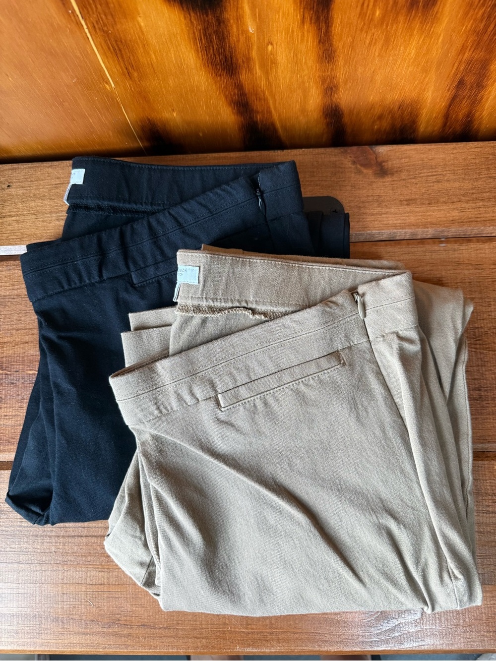 J. Jill Bundle (2) Cropped Ankle Pants in Black and Khaki